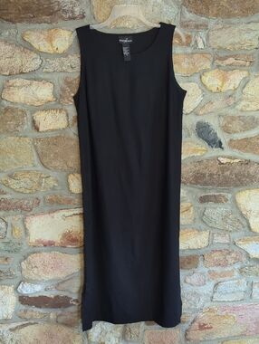 Positive Attitude Black Linen Blend Sleeveless Maxi Dress